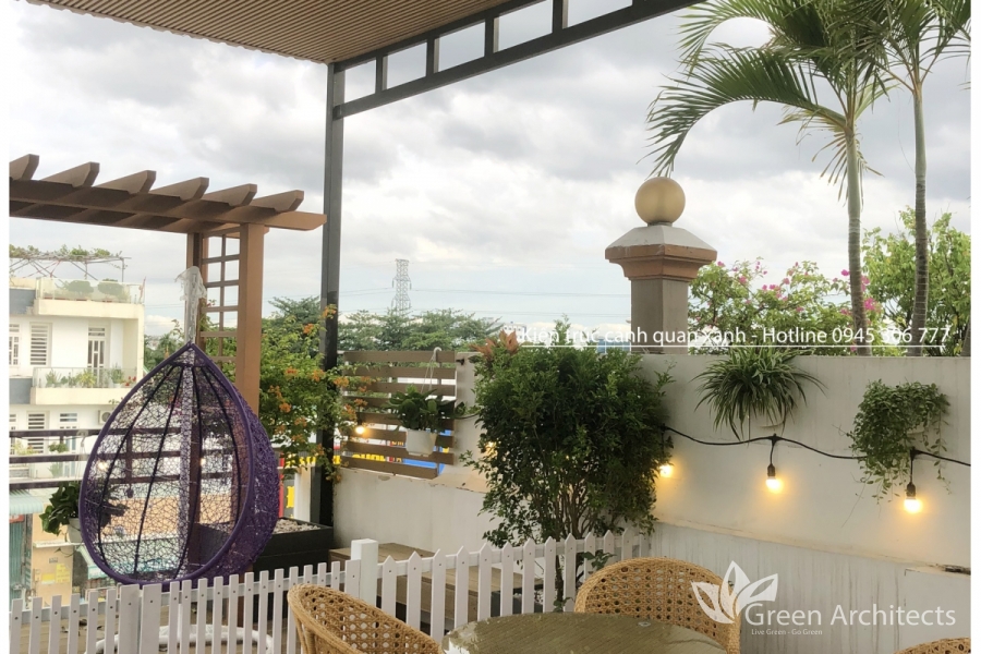 Sân thượng decor tại quận 9 - Lê Văn Việt hcm