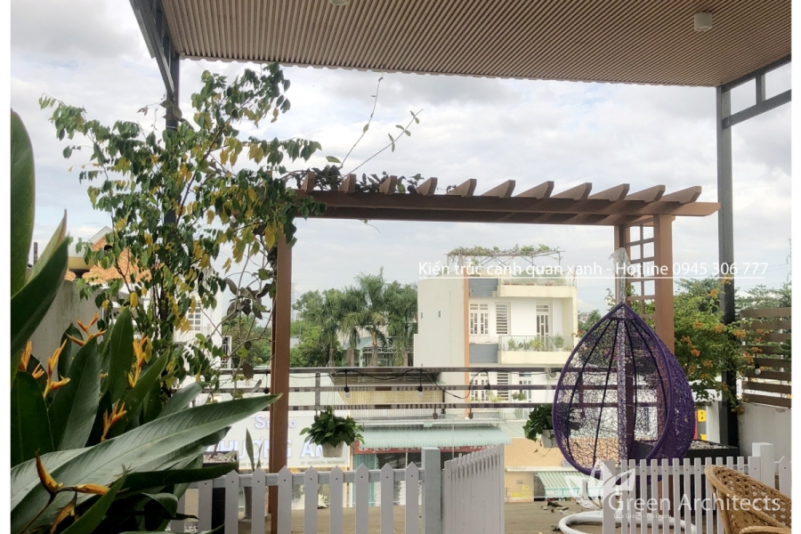 Sân thượng decor tại quận 9 - Lê Văn Việt hcm